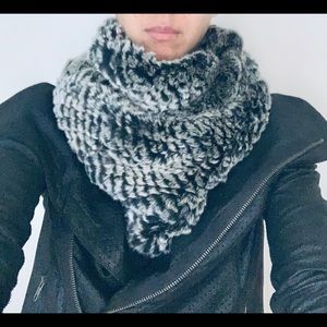Genuine Rabbit Fur Infinity Scarf